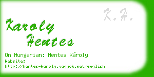 karoly hentes business card